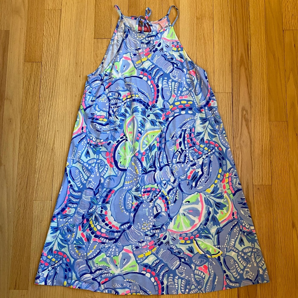 Lilly Pulitzer Margot Swing Shift Dress Size Small in Blue Peri Pinch Pinch